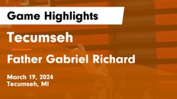 Tecumseh  vs Father Gabriel Richard  Game Highlights - March 19, 2024