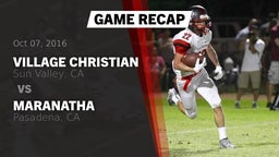 Recap: Village Christian  vs. Maranatha  2016