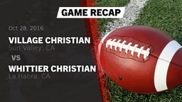 Recap: Village Christian  vs. Whittier Christian  2016