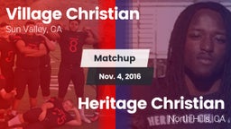 Matchup: Village Christian vs. Heritage Christian   2016