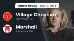 Recap: Village Christian  vs. Marshall  2018