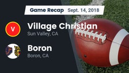 Recap: Village Christian  vs. Boron  2018