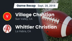 Recap: Village Christian  vs. Whittier Christian  2018