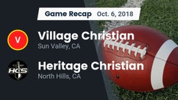 Recap: Village Christian  vs. Heritage Christian   2018