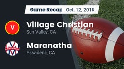 Recap: Village Christian  vs. Maranatha  2018