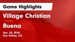 Village Christian  vs Buena  Game Highlights - Jan. 20, 2018
