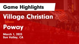 Village Christian  vs Poway  Game Highlights - March 1, 2023