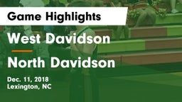 West Davidson  vs North Davidson  Game Highlights - Dec. 11, 2018