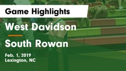 West Davidson  vs South Rowan  Game Highlights - Feb. 1, 2019