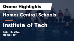 Homer Central Schools vs Institute of Tech  Game Highlights - Feb. 16, 2023