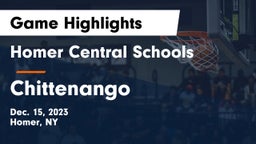 Homer Central Schools vs Chittenango  Game Highlights - Dec. 15, 2023