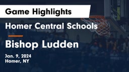 Homer Central Schools vs Bishop Ludden  Game Highlights - Jan. 9, 2024