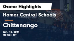 Homer Central Schools vs Chittenango  Game Highlights - Jan. 18, 2024
