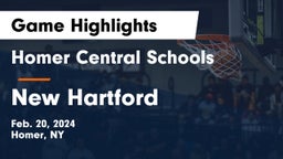 Homer Central Schools vs New Hartford  Game Highlights - Feb. 20, 2024