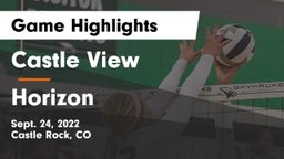 Castle View  vs Horizon  Game Highlights - Sept. 24, 2022