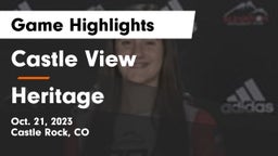 Castle View  vs Heritage  Game Highlights - Oct. 21, 2023