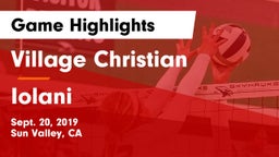 Village Christian  vs Iolani  Game Highlights - Sept. 20, 2019
