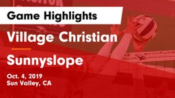 Village Christian  vs Sunnyslope Game Highlights - Oct. 4, 2019