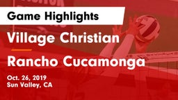 Village Christian  vs Rancho Cucamonga Game Highlights - Oct. 26, 2019