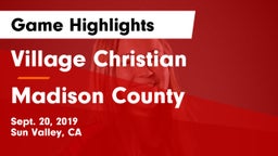 Village Christian  vs Madison County  Game Highlights - Sept. 20, 2019
