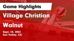 Village Christian  vs Walnut Game Highlights - Sept. 24, 2022