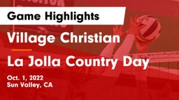 Village Christian  vs La Jolla Country Day Game Highlights - Oct. 1, 2022