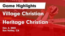 Village Christian  vs Heritage Christian   Game Highlights - Oct. 4, 2022