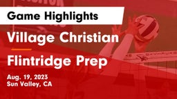 Village Christian  vs Flintridge Prep Game Highlights - Aug. 19, 2023