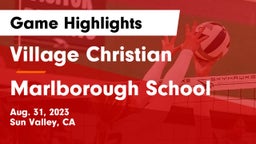 Village Christian  vs Marlborough School Game Highlights - Aug. 31, 2023