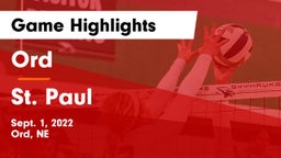 Ord  vs St. Paul  Game Highlights - Sept. 1, 2022