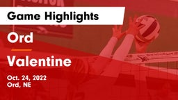 Ord  vs Valentine  Game Highlights - Oct. 24, 2022