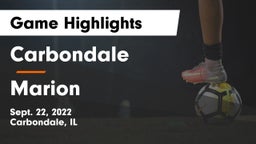 Carbondale  vs Marion  Game Highlights - Sept. 22, 2022