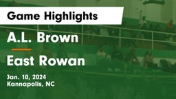 A.L. Brown  vs East Rowan  Game Highlights - Jan. 10, 2024