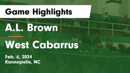 A.L. Brown  vs West Cabarrus  Game Highlights - Feb. 6, 2024