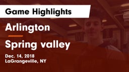 Arlington  vs Spring valley  Game Highlights - Dec. 14, 2018