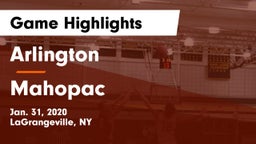 Arlington  vs Mahopac  Game Highlights - Jan. 31, 2020
