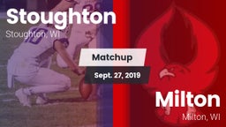 Matchup: Stoughton High vs. Milton  2019