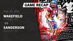 Recap: Wakefield  vs. Sanderson  2015