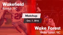 Matchup: Wakefield High vs. Wake Forest  2016