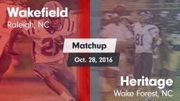 Matchup: Wakefield High vs. Heritage  2016