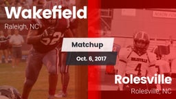 Matchup: Wakefield High vs. Rolesville  2017