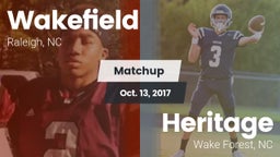 Matchup: Wakefield High vs. Heritage  2017
