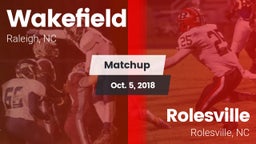 Matchup: Wakefield High vs. Rolesville  2018