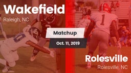 Matchup: Wakefield High vs. Rolesville  2019