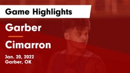 Garber  vs Cimarron  Game Highlights - Jan. 20, 2022