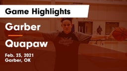 Garber  vs Quapaw  Game Highlights - Feb. 23, 2021