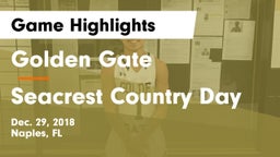 Golden Gate  vs Seacrest Country Day Game Highlights - Dec. 29, 2018