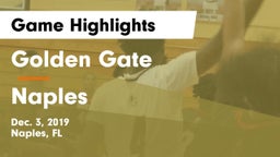 Golden Gate  vs Naples  Game Highlights - Dec. 3, 2019