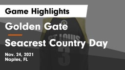 Golden Gate  vs Seacrest Country Day Game Highlights - Nov. 24, 2021