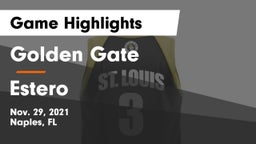 Golden Gate  vs Estero Game Highlights - Nov. 29, 2021